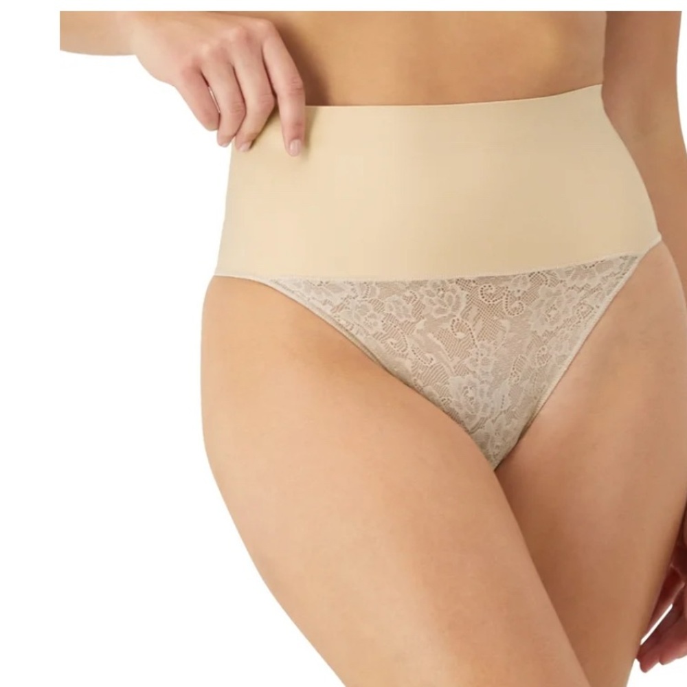 NWT maiden form shaper thong 3X beige 1355